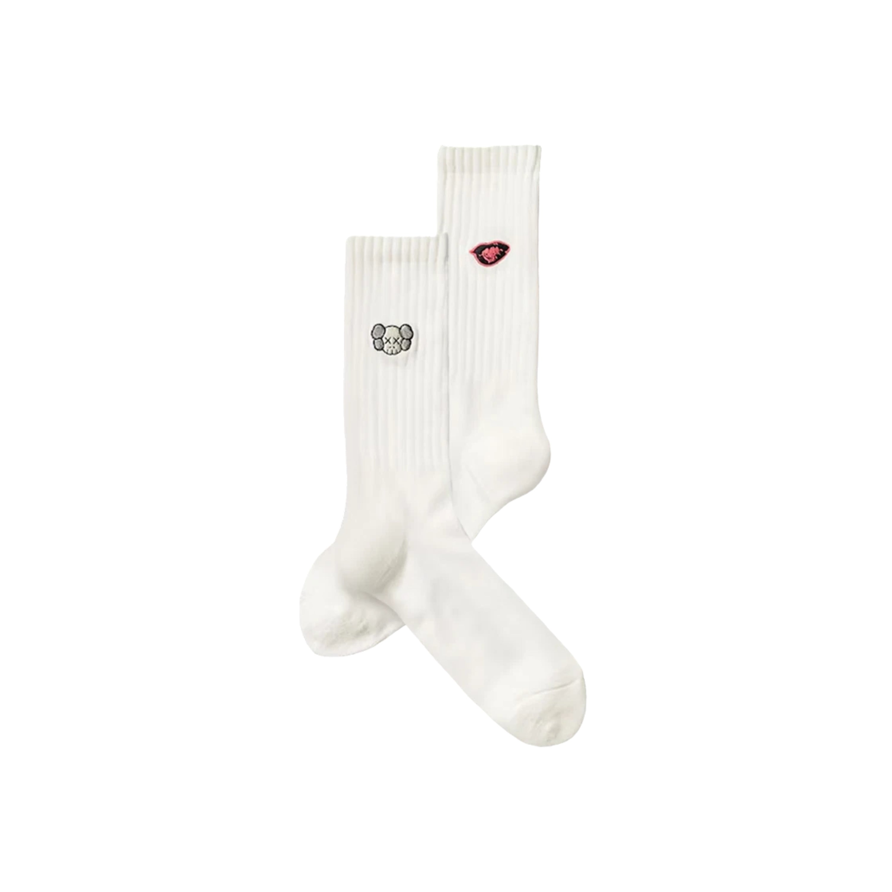 Kaws + Warhol UT Skull Socks White