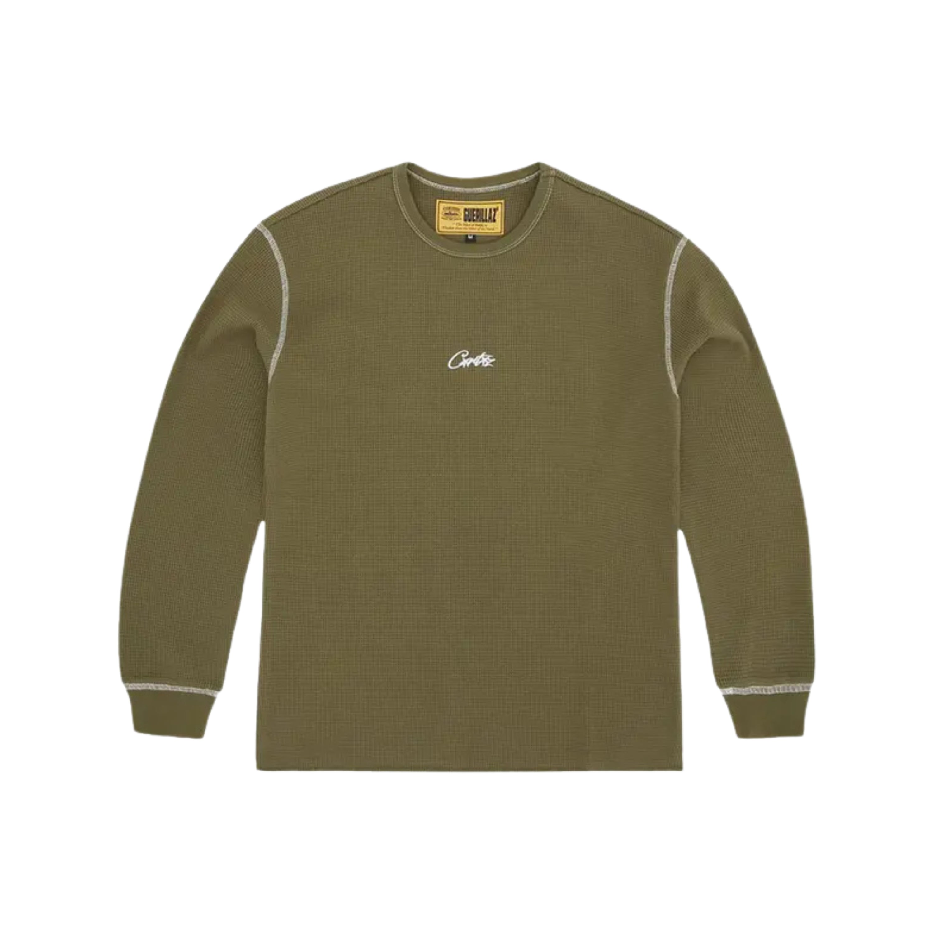 Corteiz Heavyweight Waffle Thermal Longsleeve Khaki
