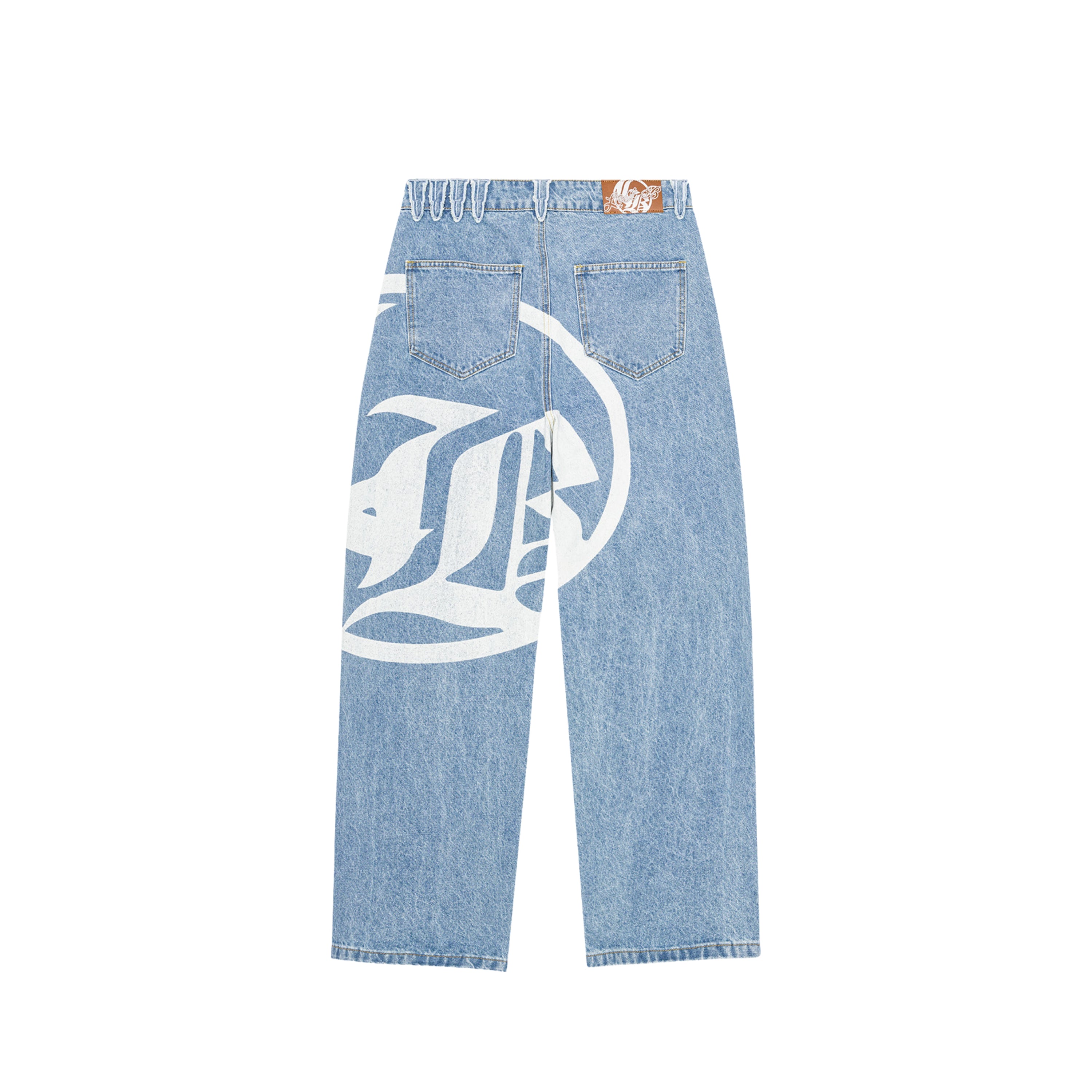 Lost Boys Logo Denim Jeans Light Blue