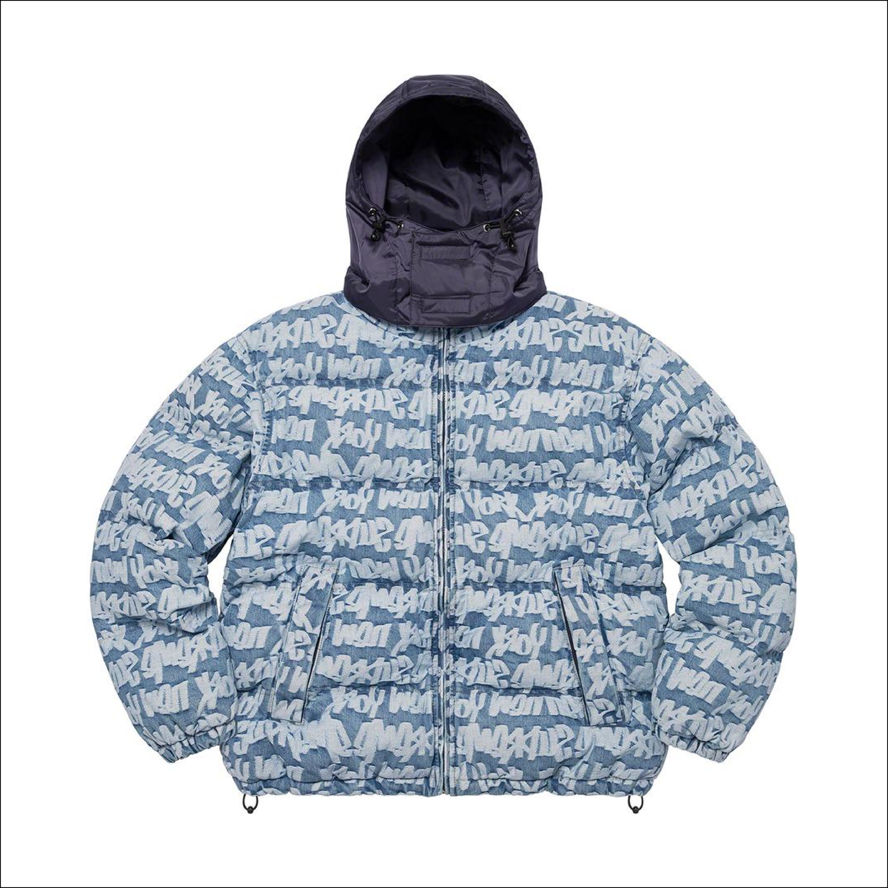 Supreme Fat Puffer Tip Jacquard Blue