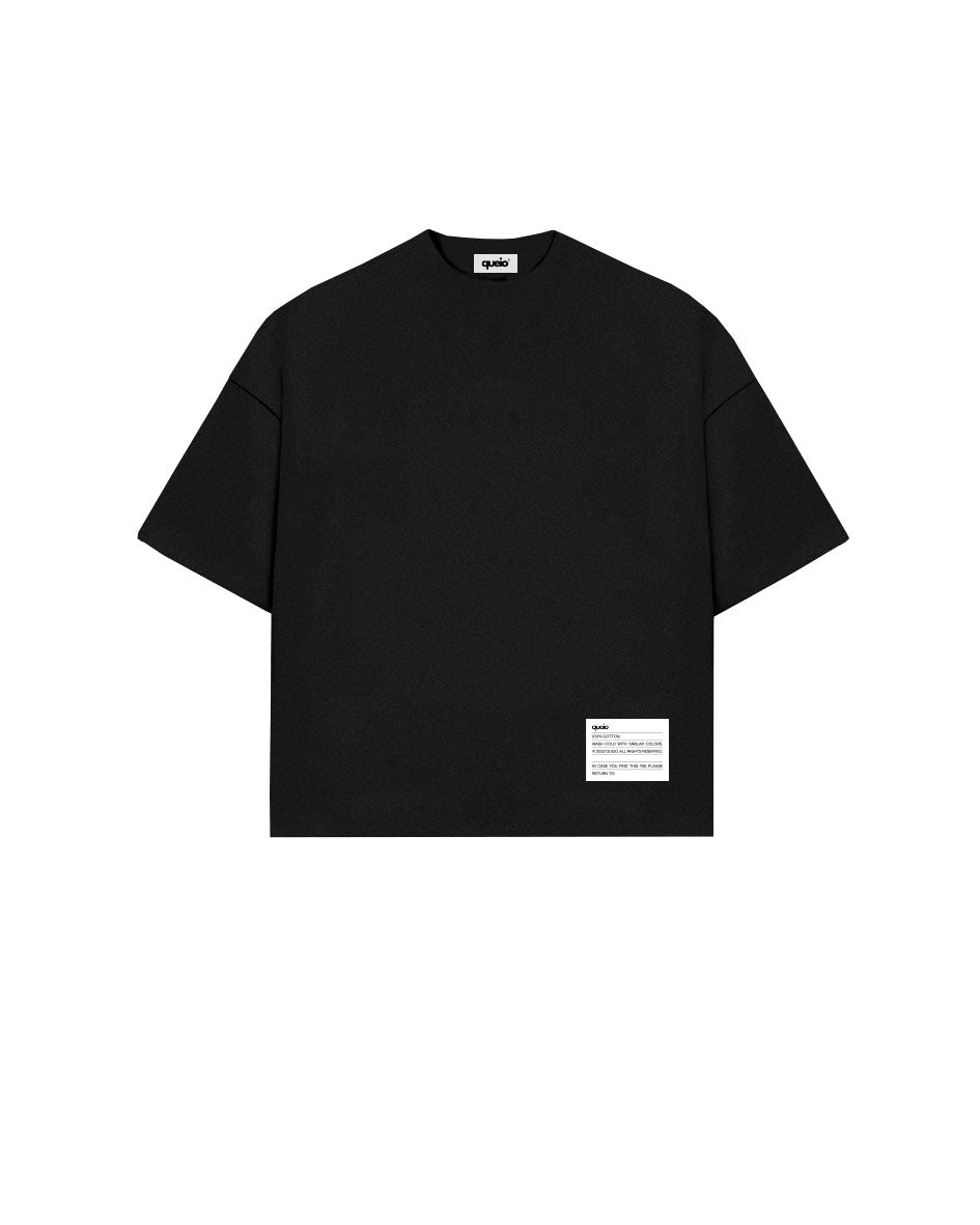 Queio Essential Boxy Tee Black