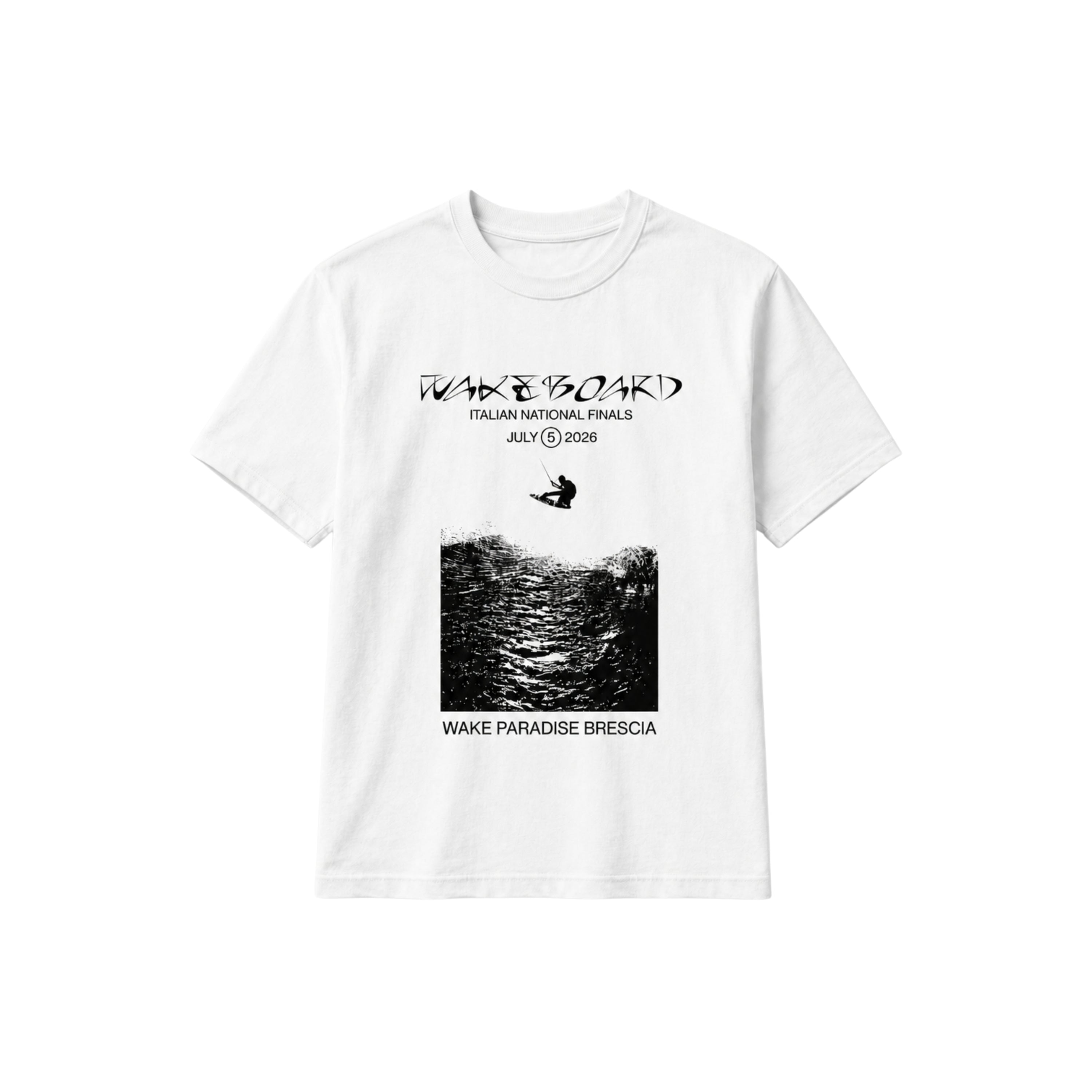 Queio Premium Blank Wakeboard Finals Tee White