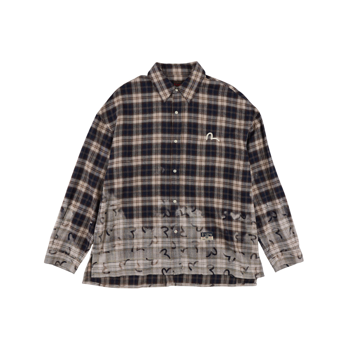 Evisu Checked Longsleeve Shirt Blue