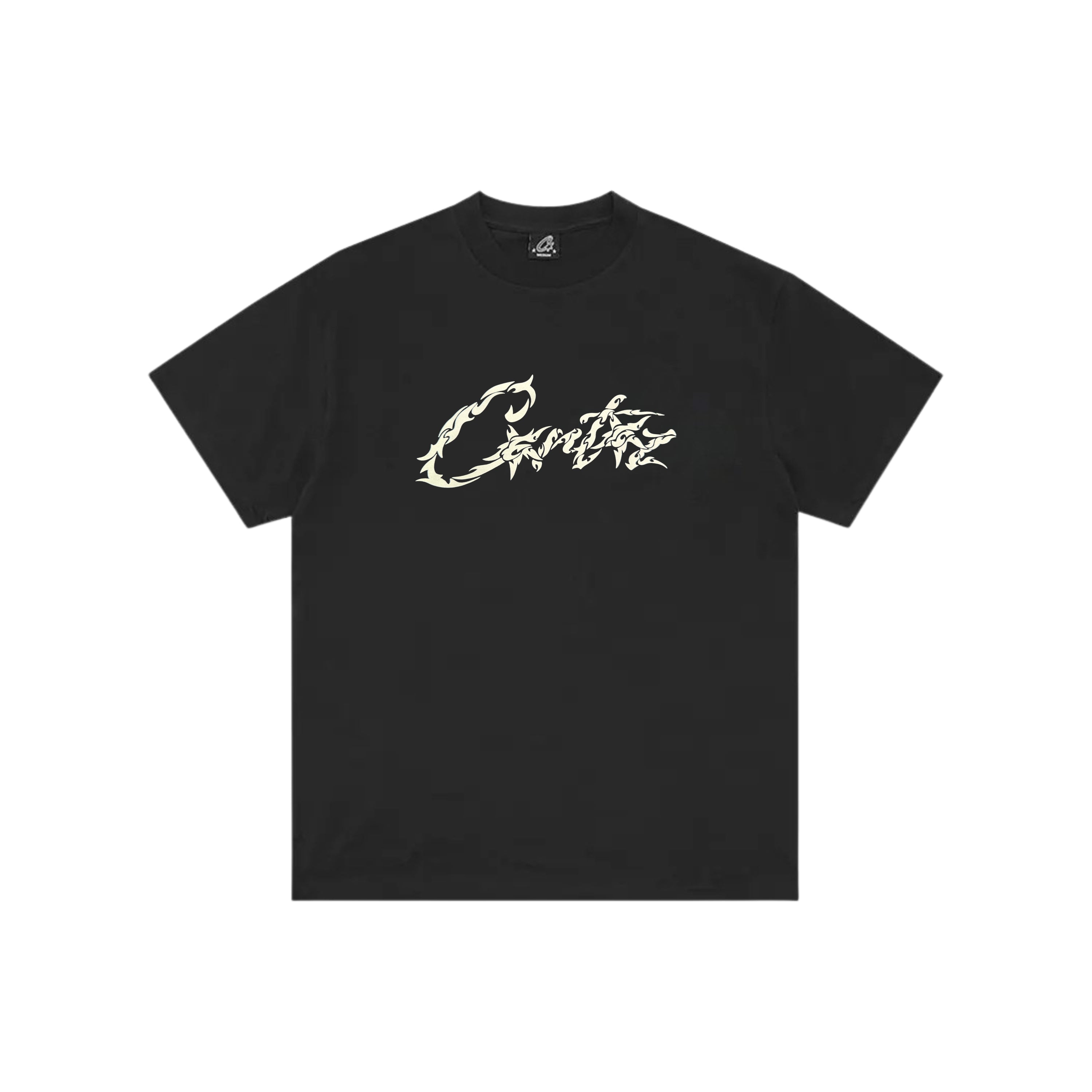 Corteiz Allstarz Flames Tee Black