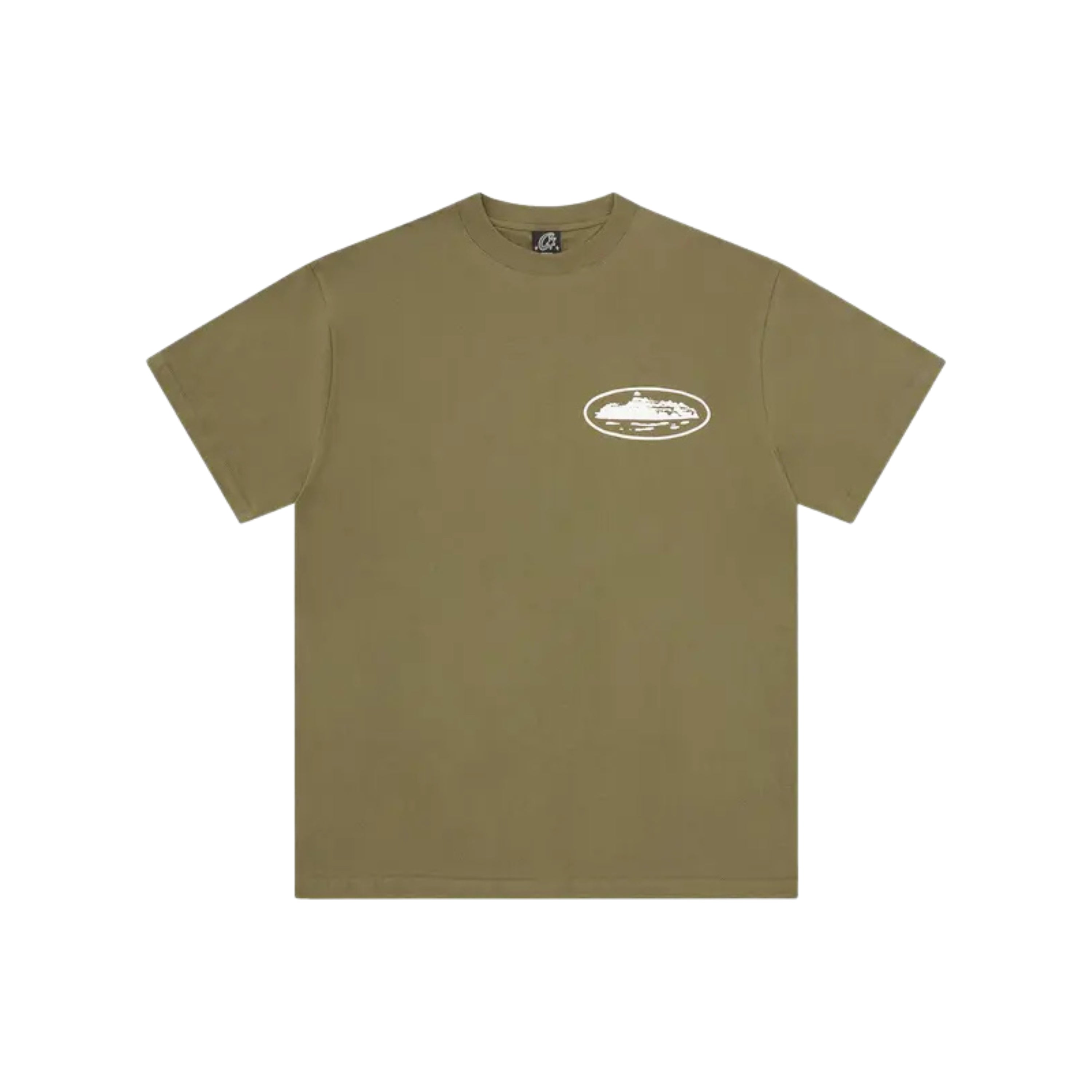 Corteiz OG Alcatraz Puff Print Tee Olive
