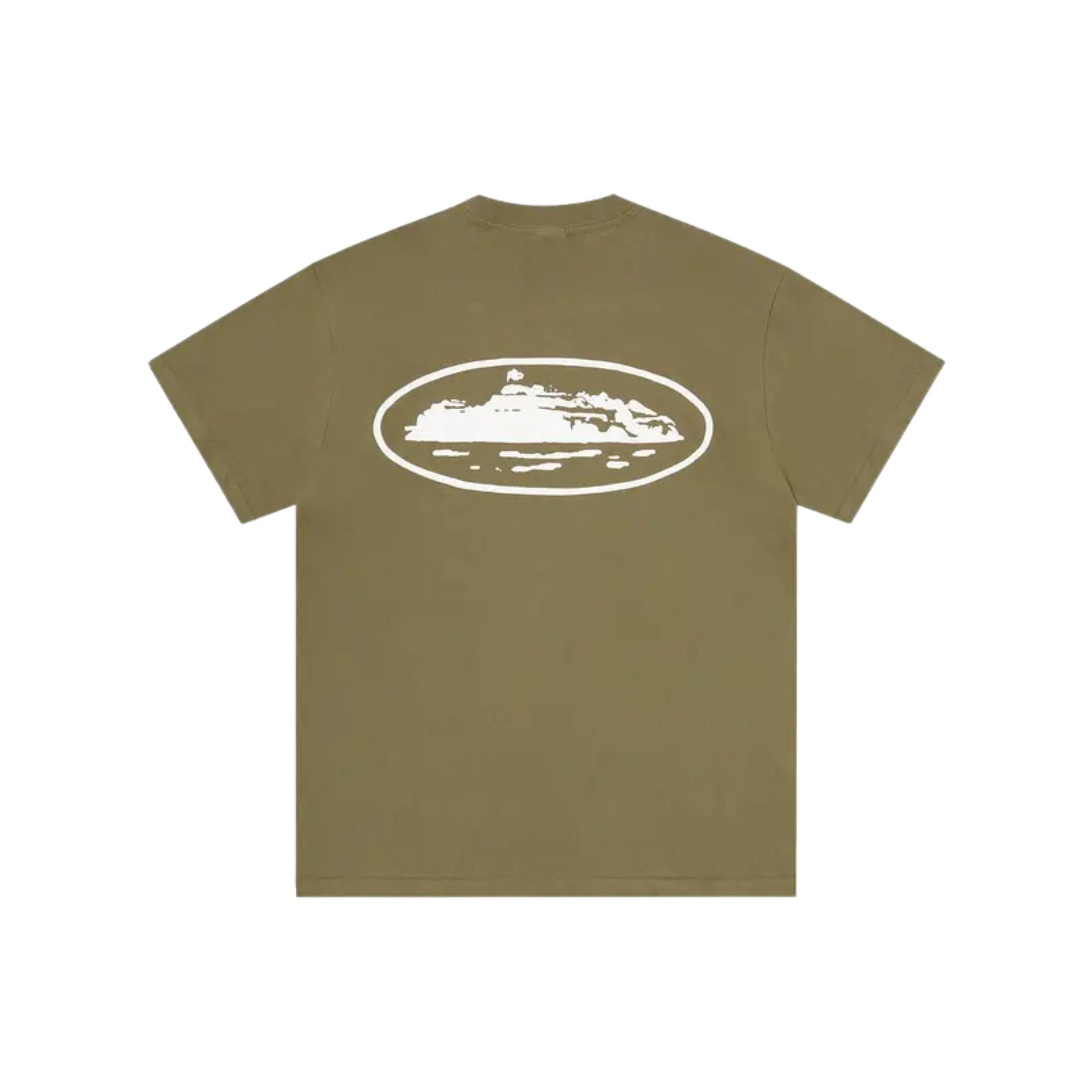 Corteiz OG Alcatraz Puff Print Tee Olive