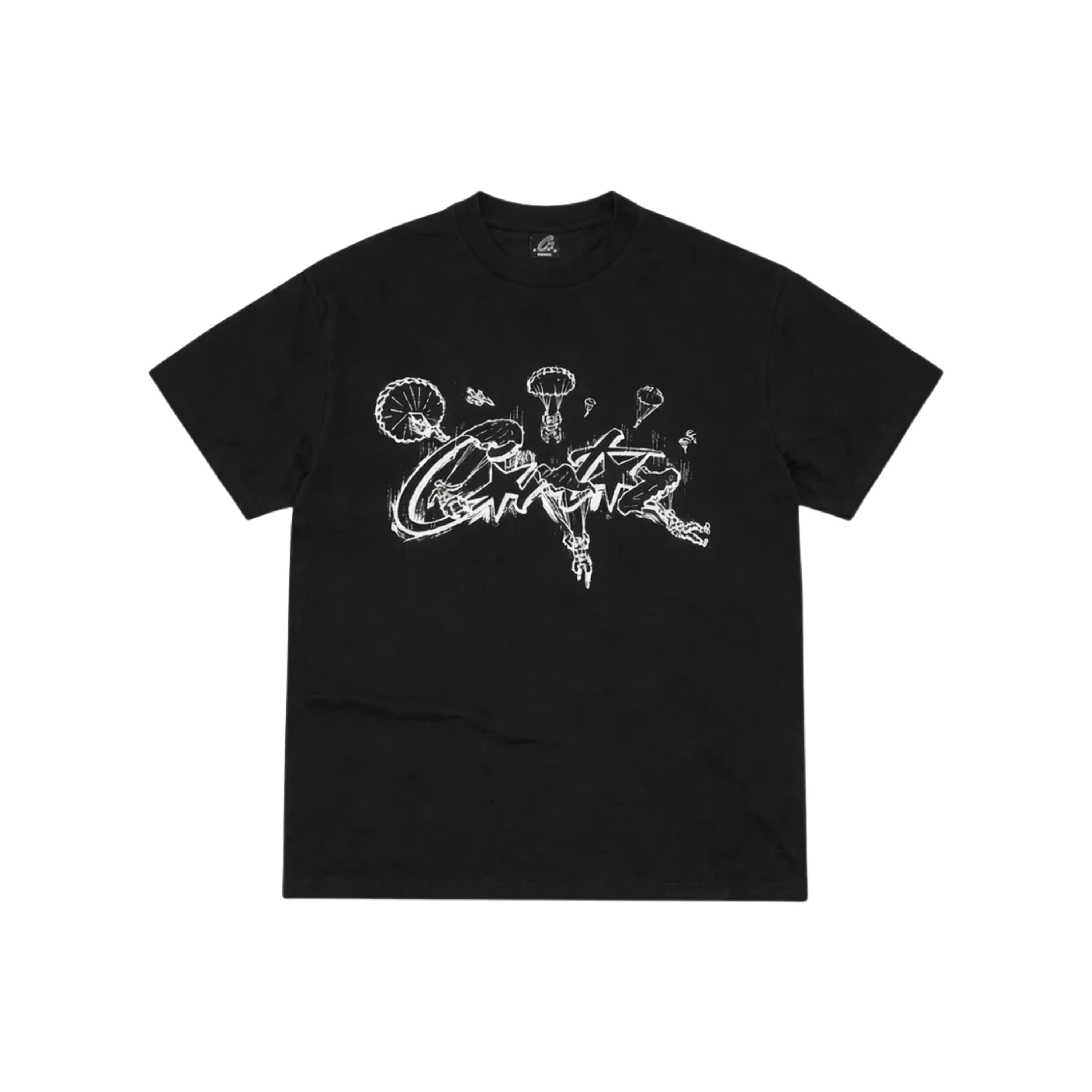 Corteiz Skydiver Tee Black