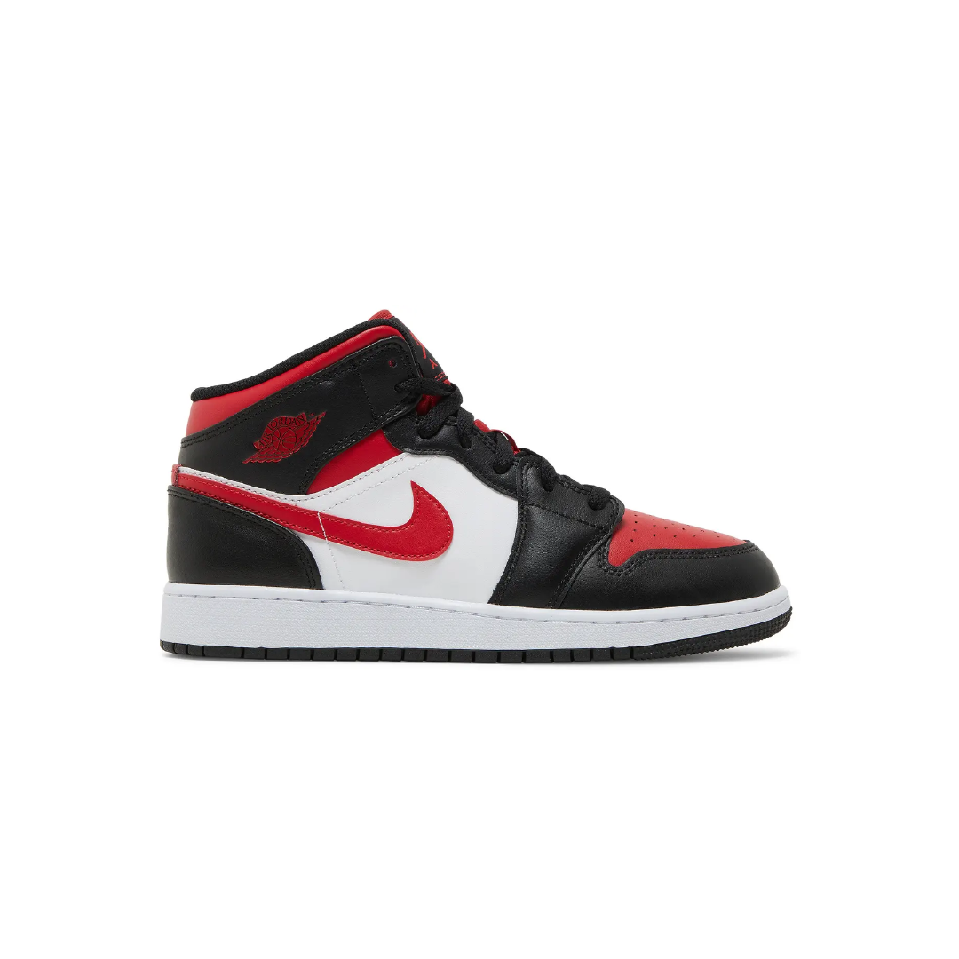 Air Jordan 1 Mid White Black Red 2022