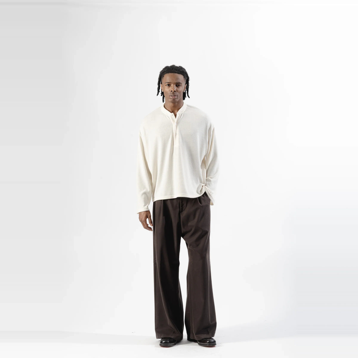 Mood-One Soft Serafino Longsleeve Cream