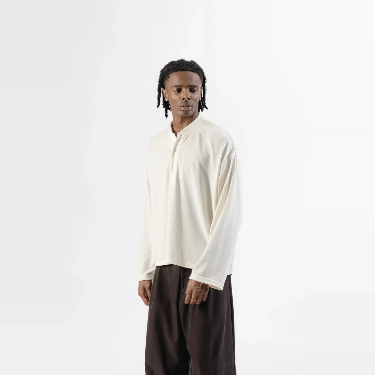 Mood-One Soft Serafino Longsleeve Cream