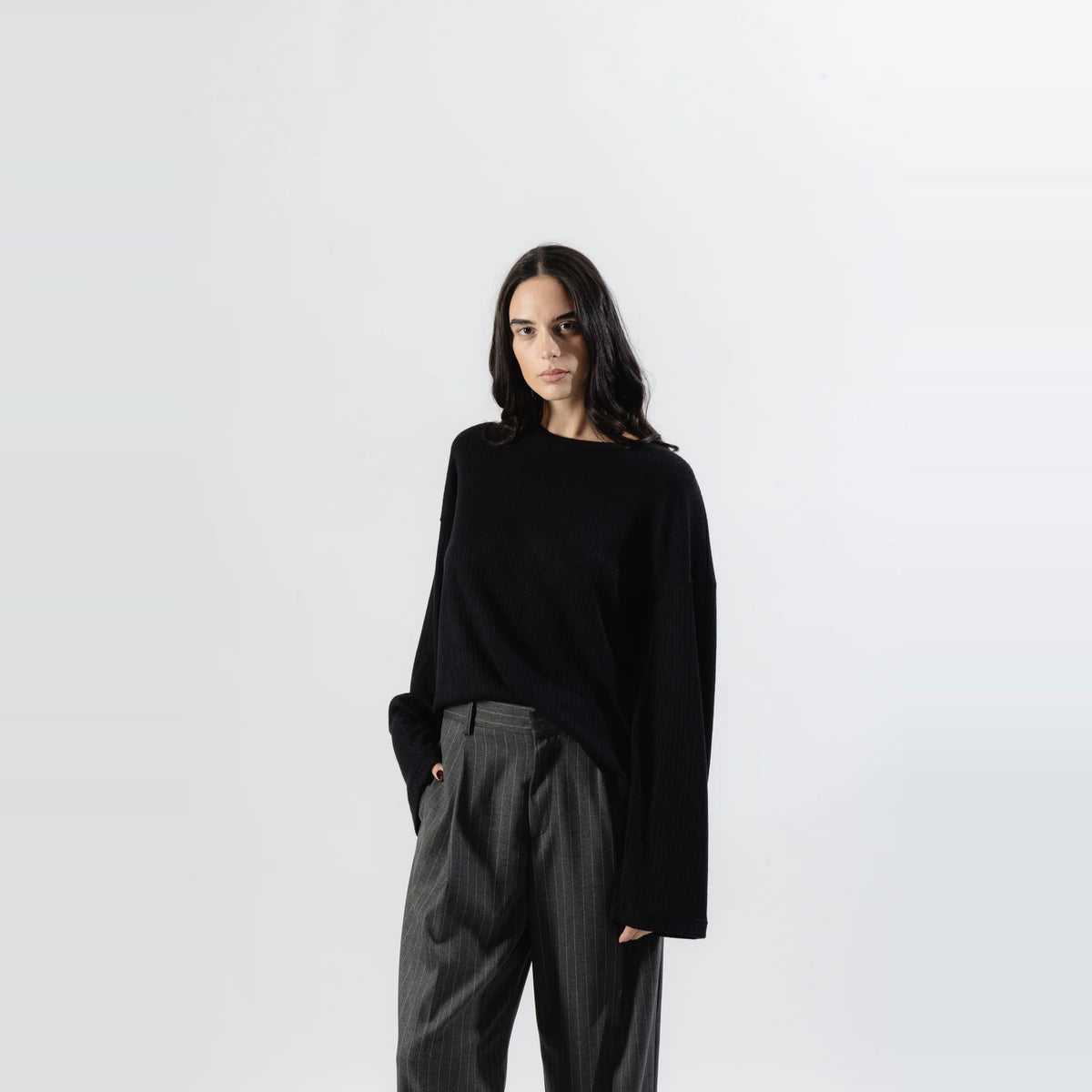 Mood-One Ribbed Longsleeve Black