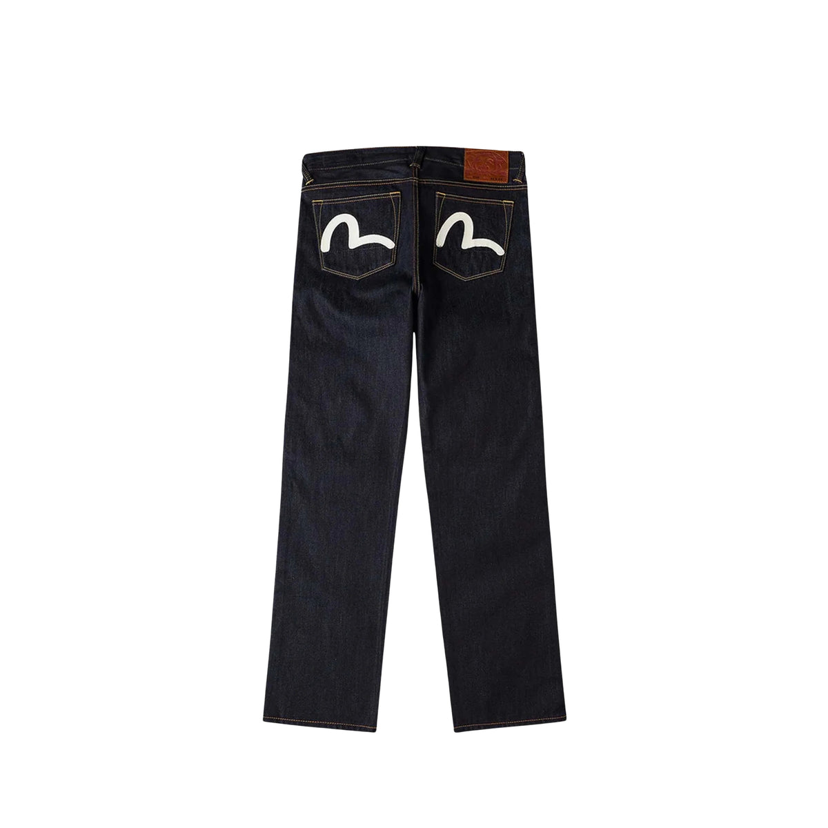 Evisu White Seagull Printed Pocket Raw Denim Navy