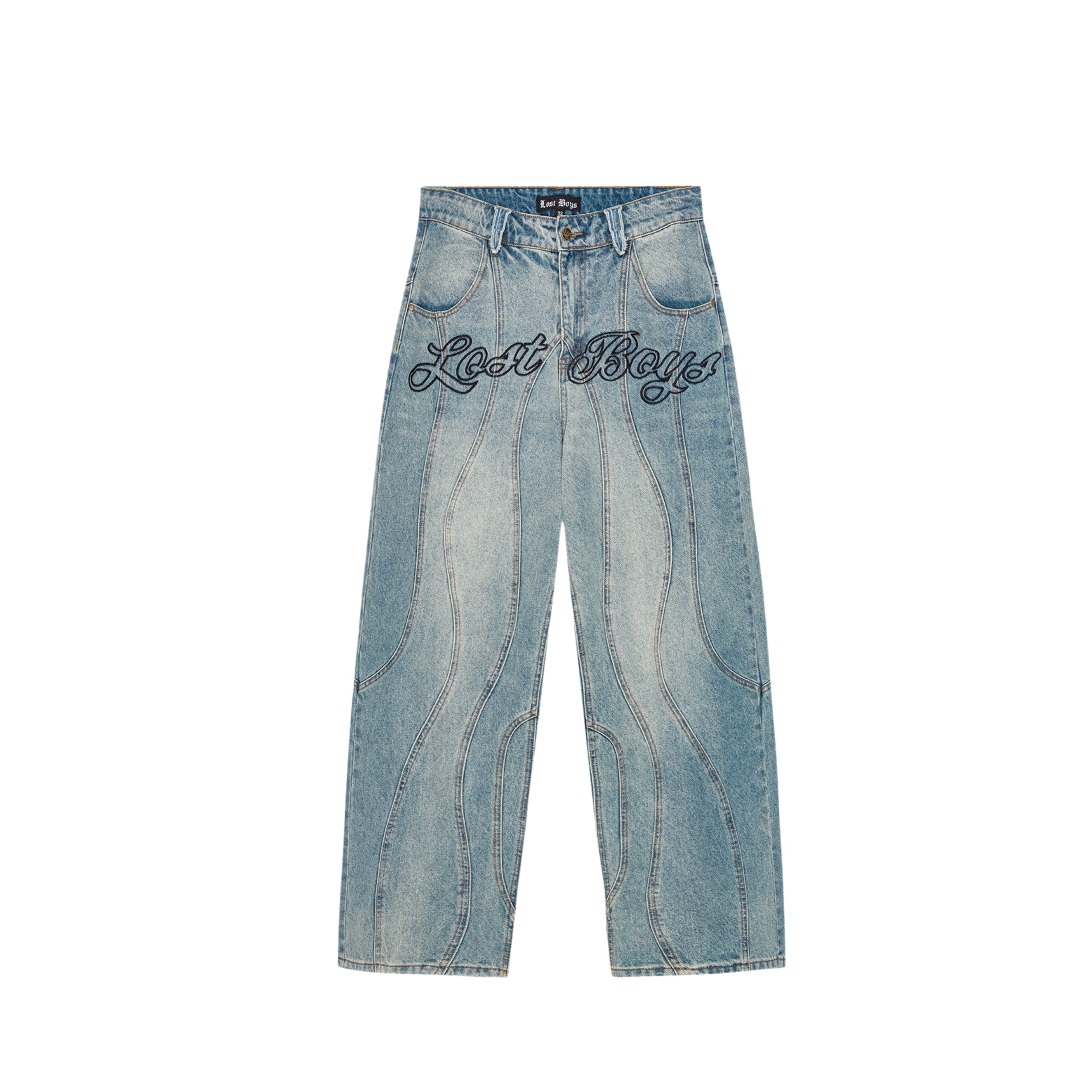 Lost Boys Outerstream Curvy Jeans Stonewashed Blue