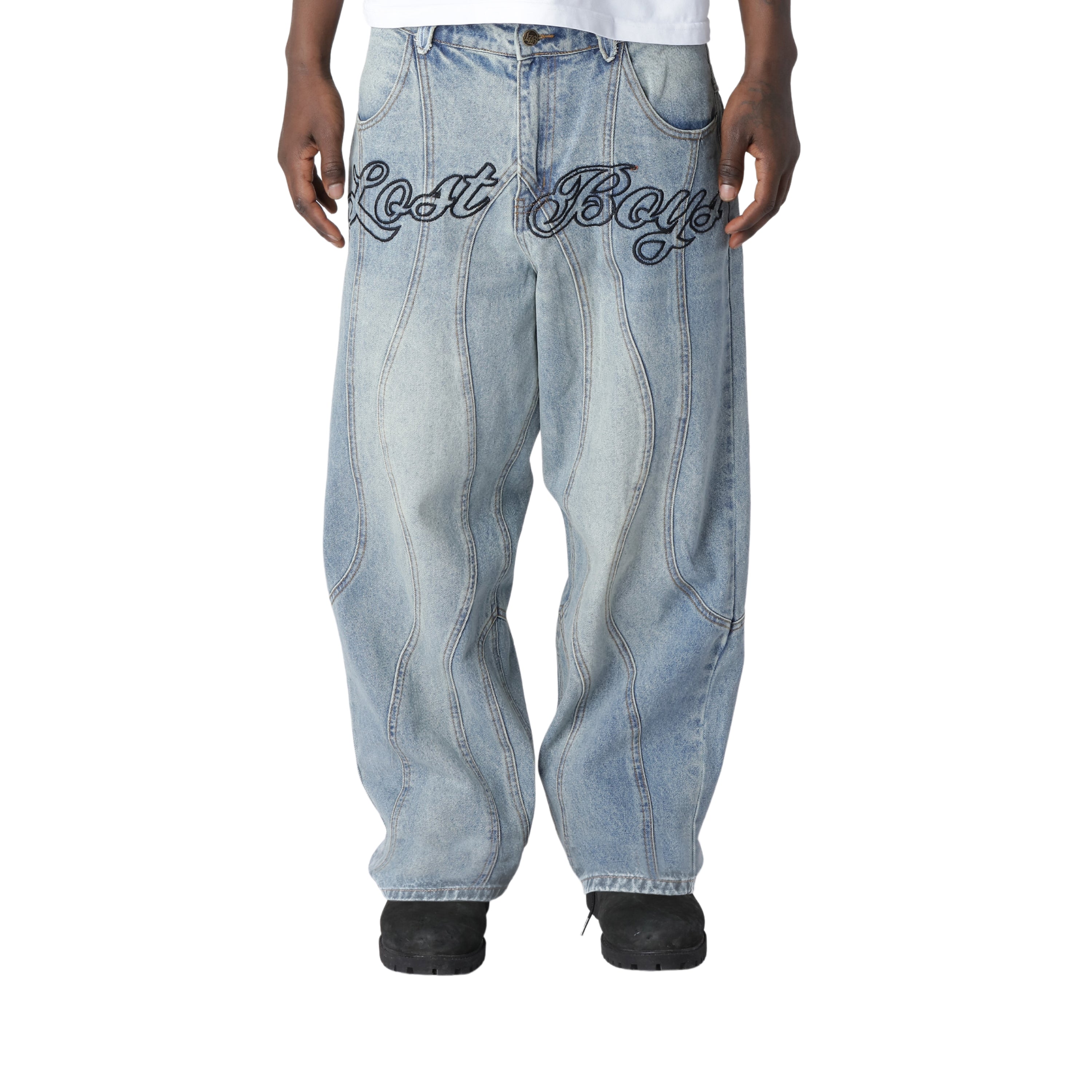 Lost Boys Outerstream Curvy Jeans Stonewashed Blue