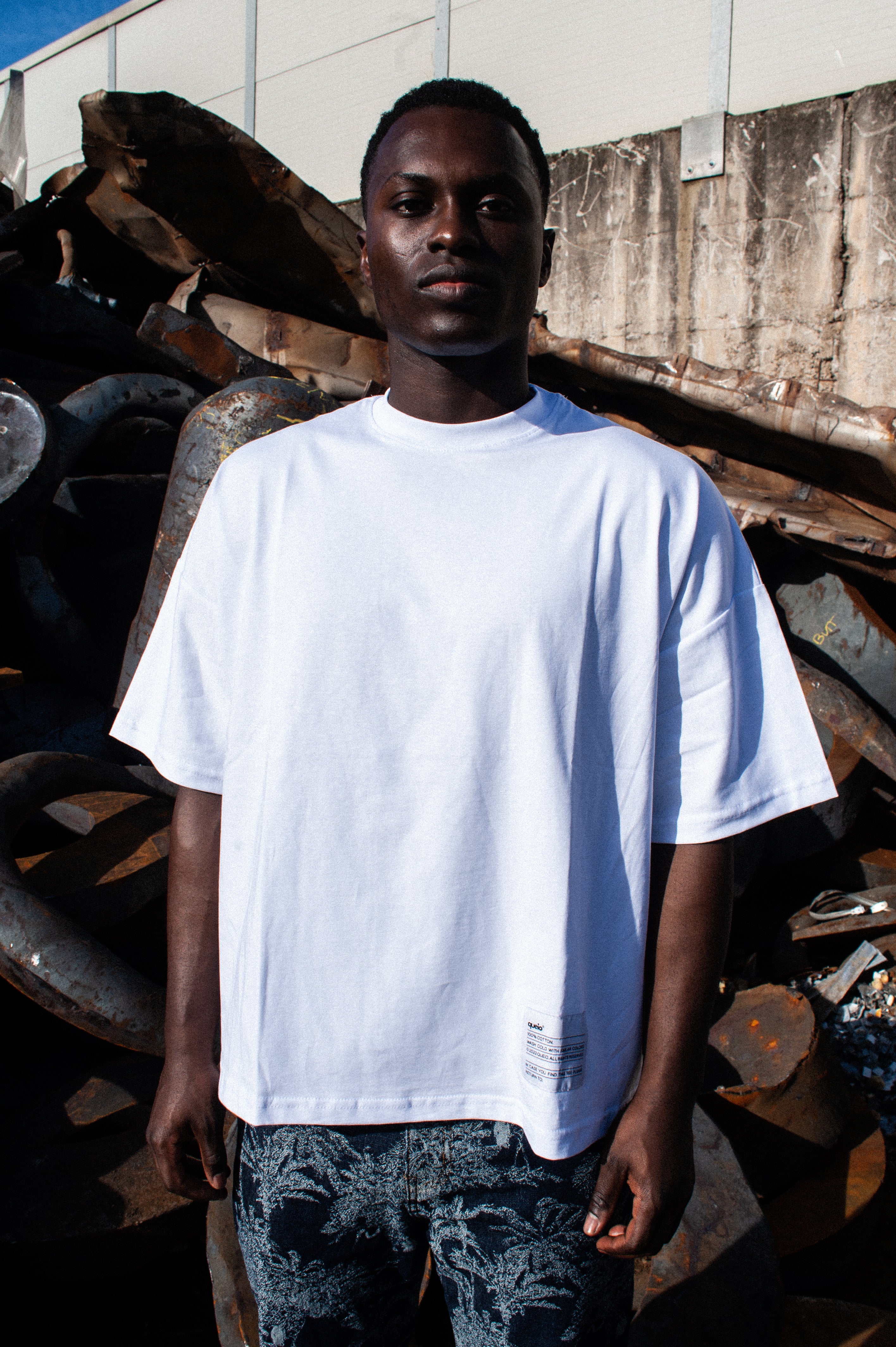 Queio Essential Boxy Tee White