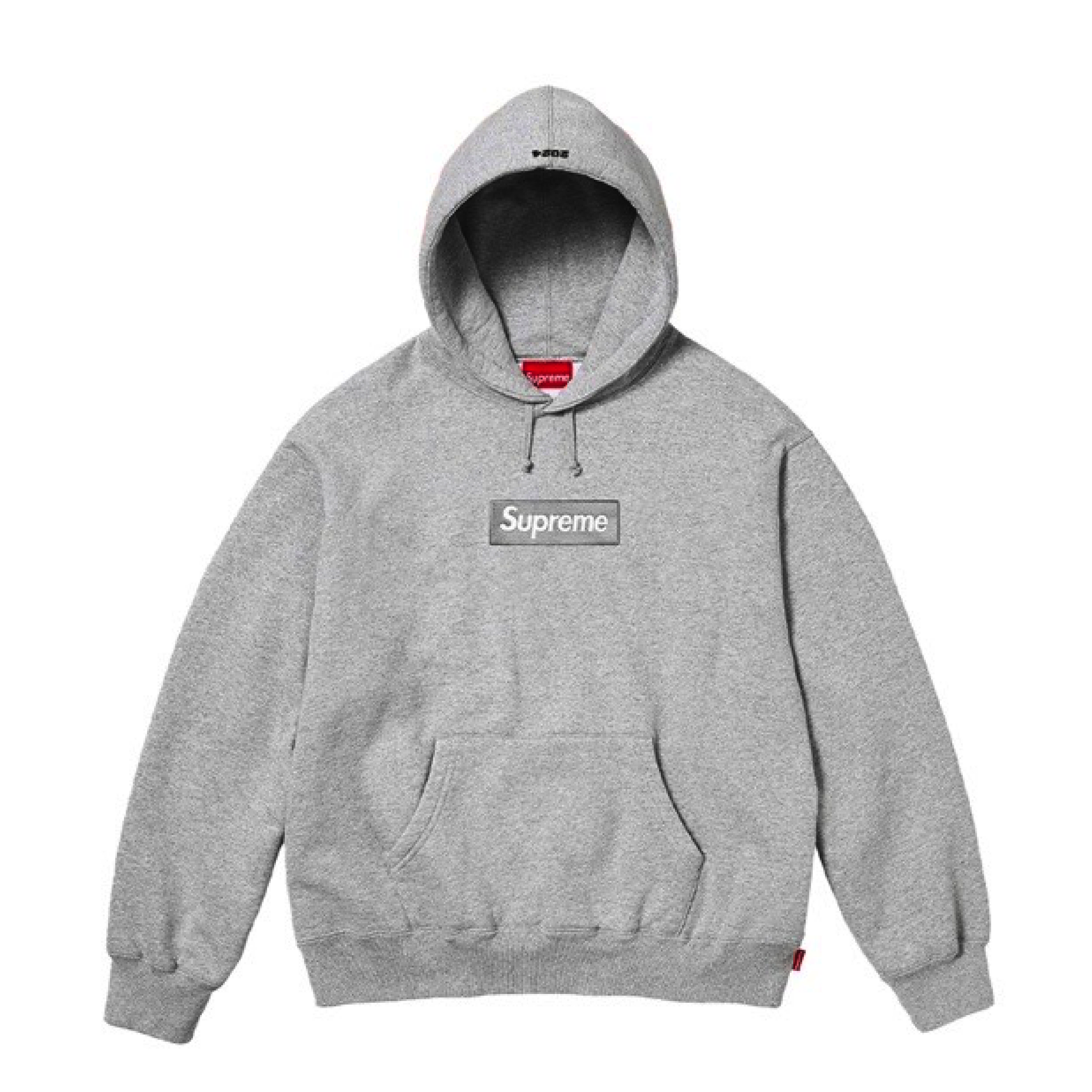 Supreme Box Logo Hooded Sweatshirt Heather Grey (FW24)