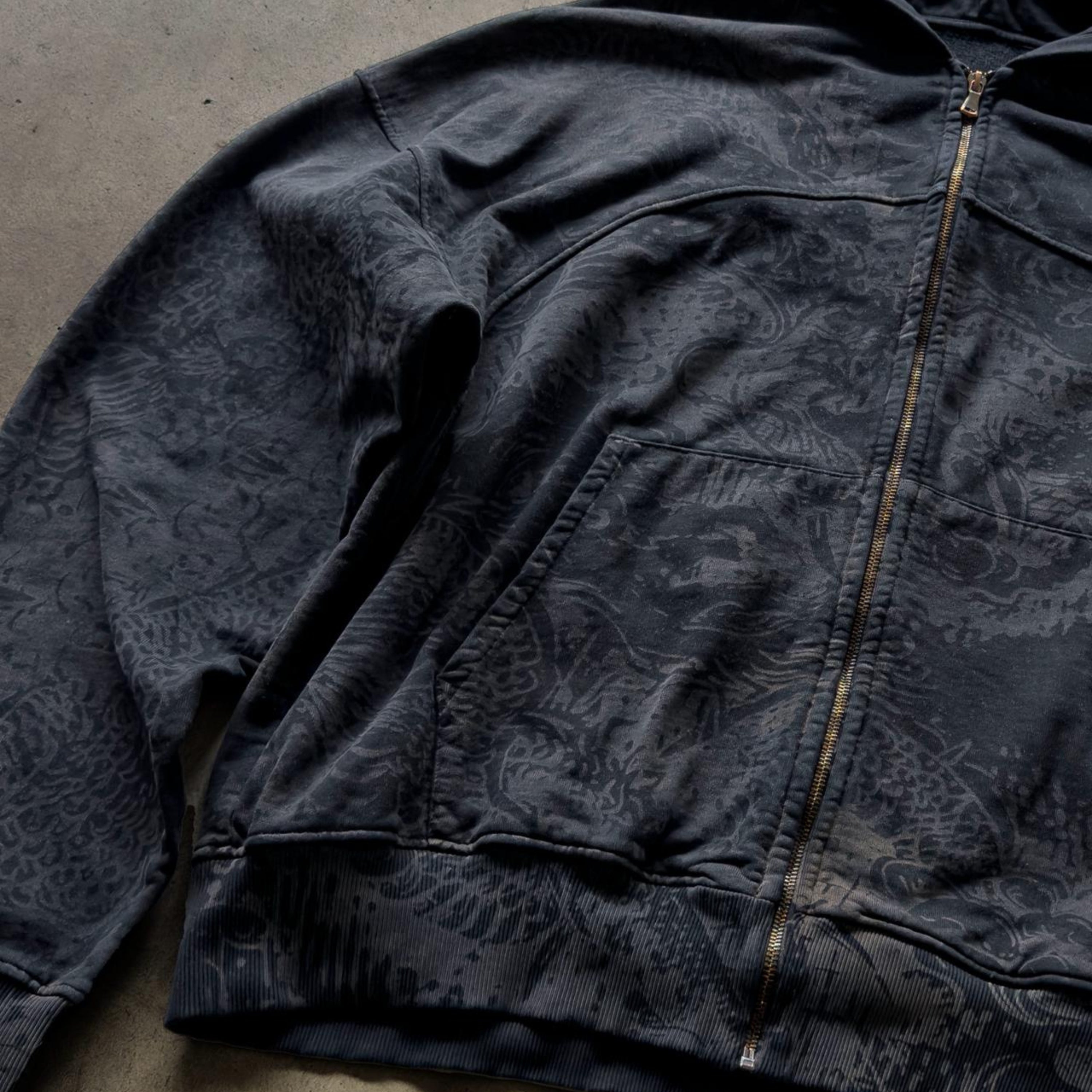Formy Studio CHAOS Zip Hoodie Washed Black