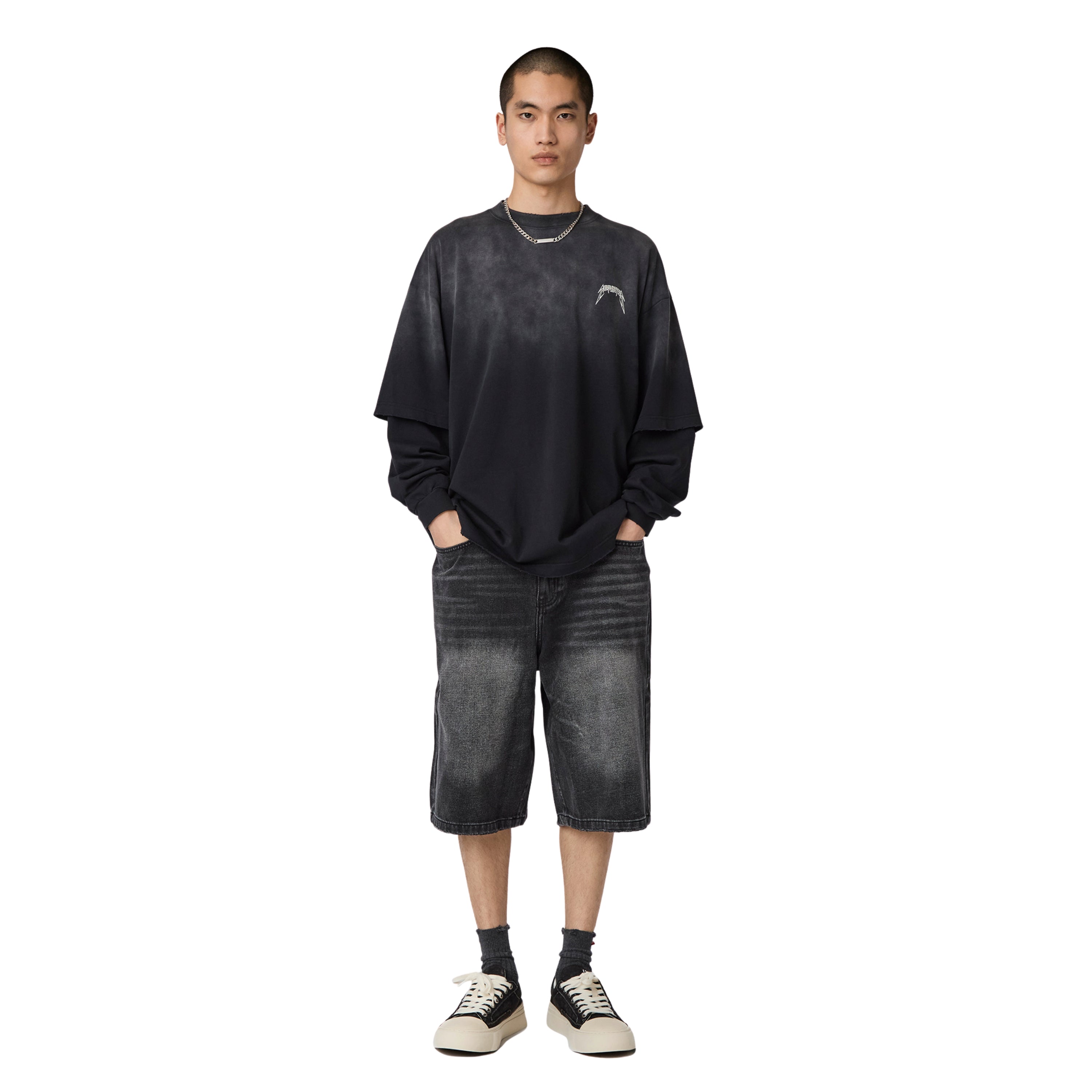 Acupuncture Metal Longsleeve Washed Black