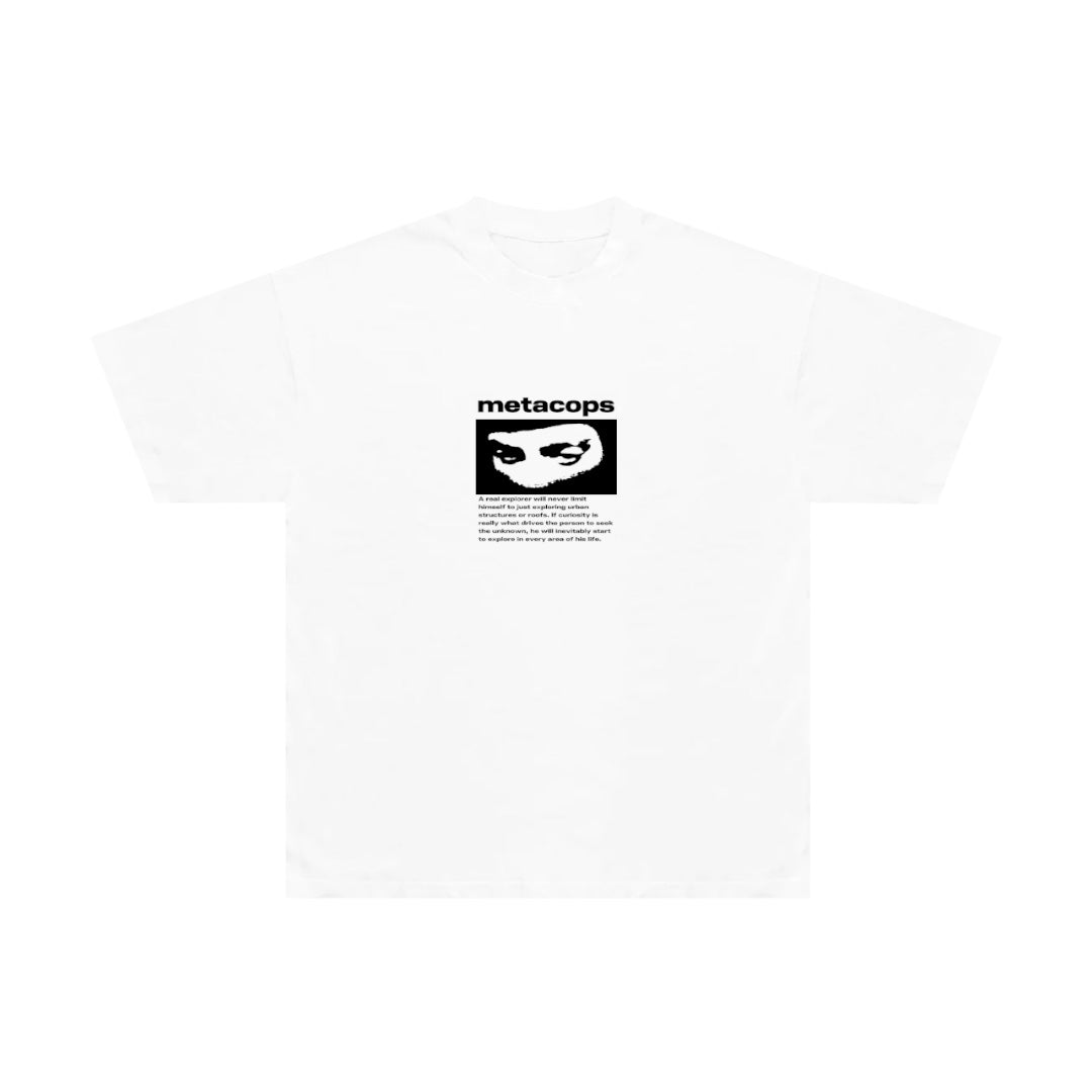 Metacops Box Logo Tee White